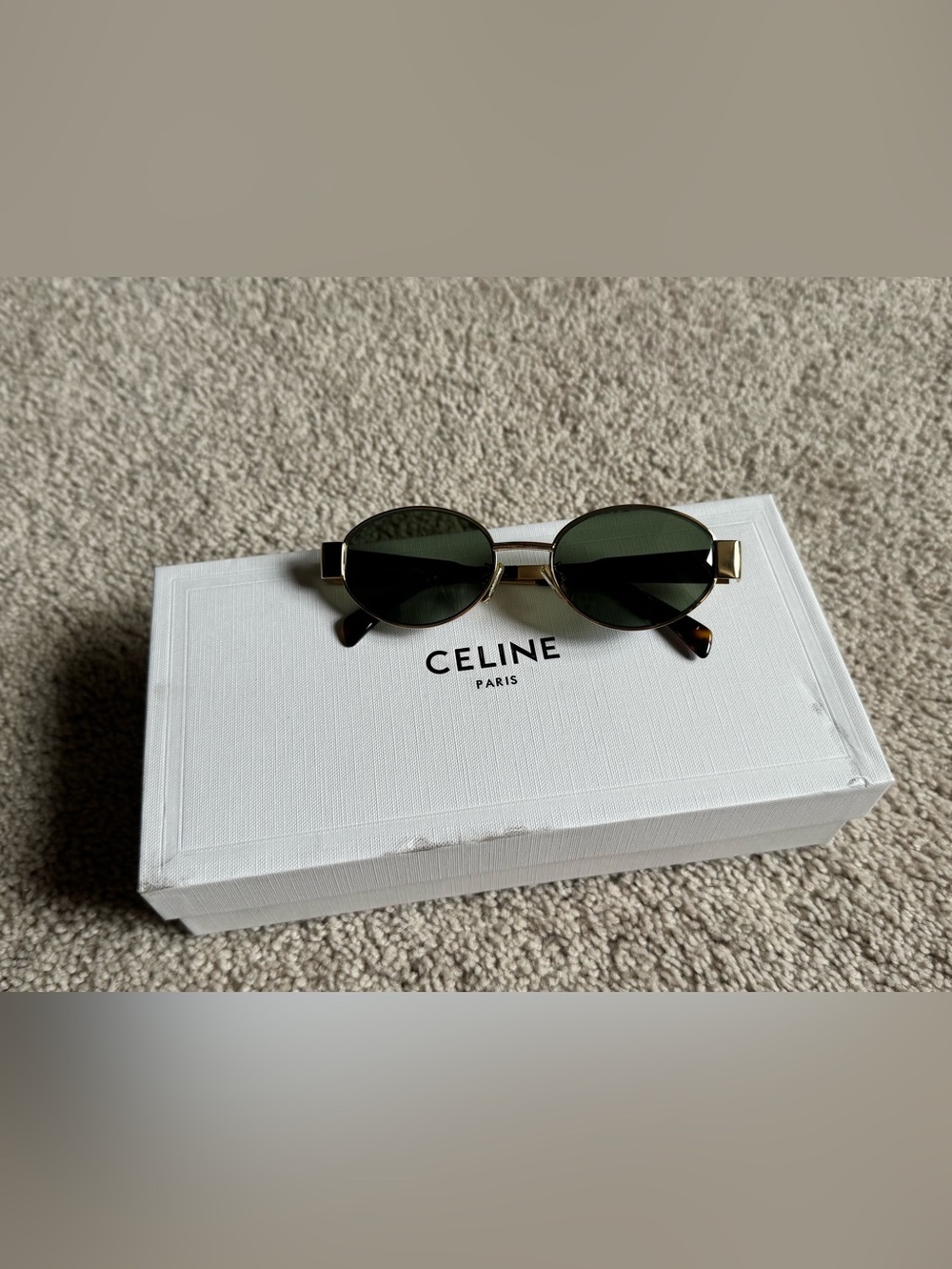 Celine Paris Triomphe Metal 01   Oval Sunglasses